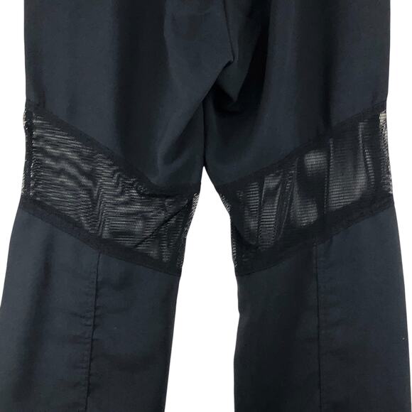 Mamo Womens Size 42 US 10 Pants Mesh Insert Jogger Front Zip Stretch Black - Picture 7 of 12